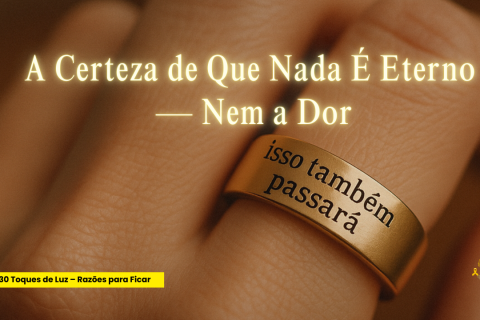 🌻 A Certeza de Que Nada É Eterno — Nem a Dor